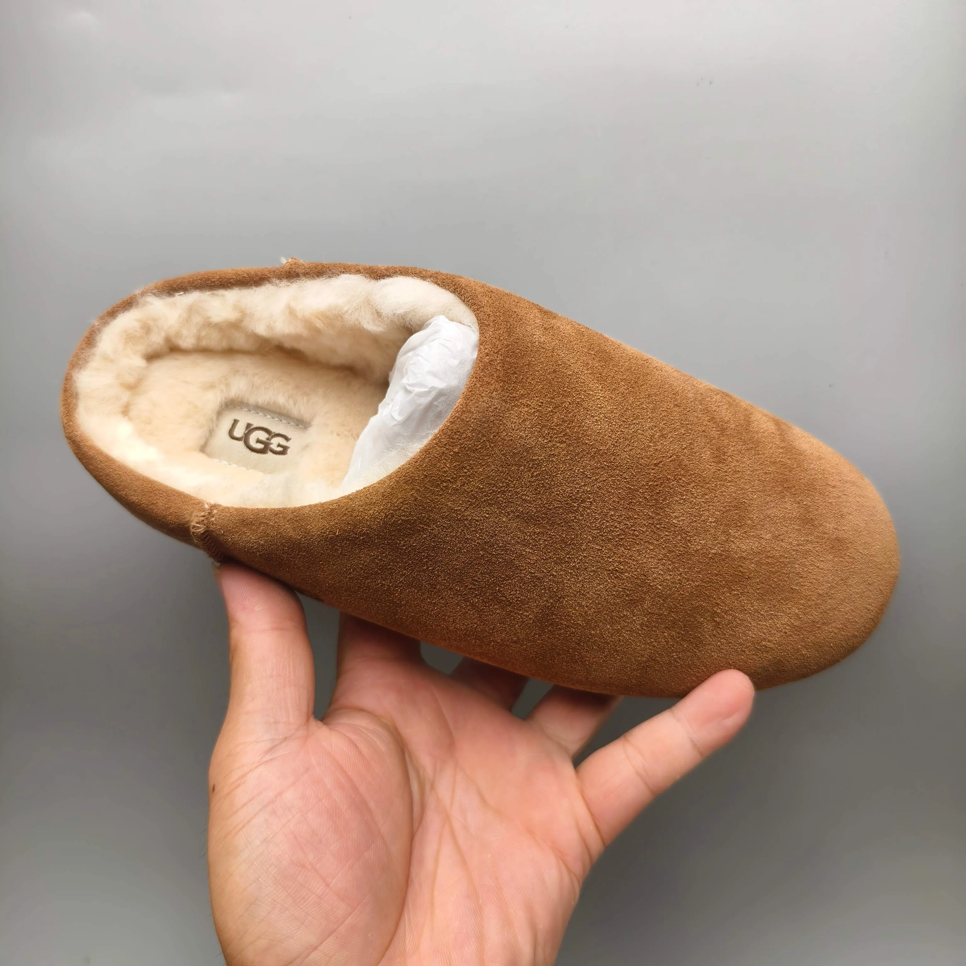 💰440 UGG sheepskin all-in-one snow boots 1390 home slip-on casual shoes Color: Maroon Black Sand Green Matching Size: 35-40
